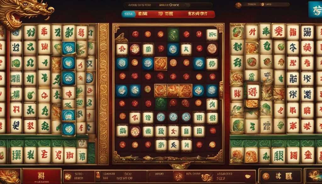 graphics and user interface of skill games zone mahjong site